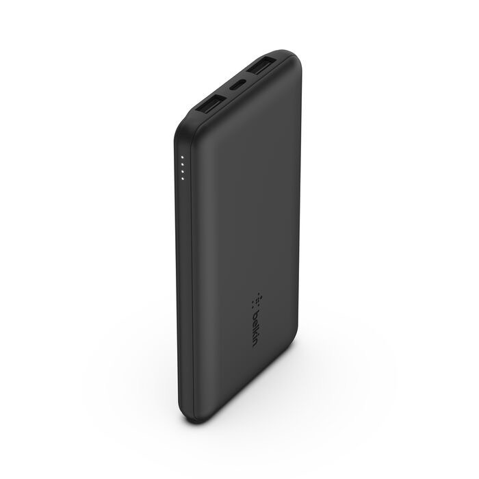 Belkin BoostCharge - Power bank - 10000 mAh Belkin 15 Watt 3 output connectors (24 pin USB-C, 2 x USB) black