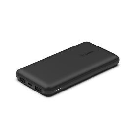 Belkin BoostCharge - Power bank - 10000 mAh Belkin 15 Watt 3 output connectors (24 pin USB-C, 2 x USB) black