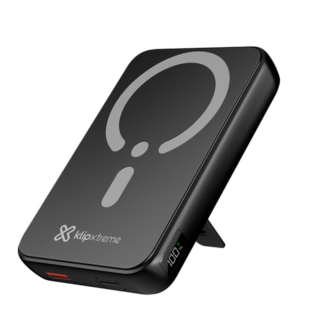 Klip Xtreme - Power bank - 24 pin USB-C Klip Xtreme 4 pin USB Type A / 24 pin USB-C Lithium polymer For Universal Display Wireless charging