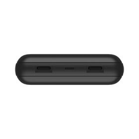 Belkin BoostCharge - Power bank - 20000 mAh Belkin 15 Watt 3 A 3 output connectors (24 pin USB-C, 2 x USB) on cable: USB-C black