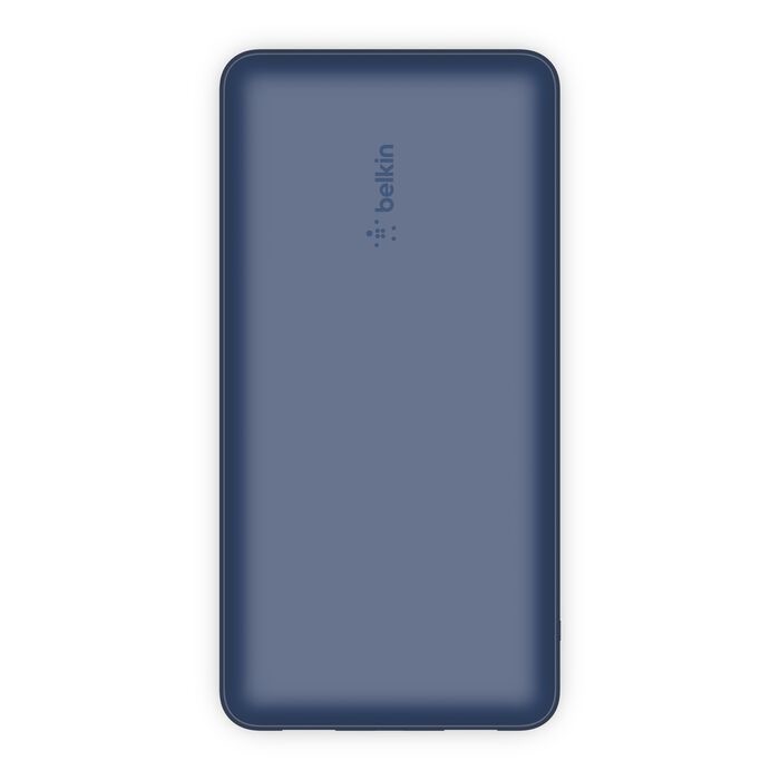 Belkin BoostCharge - Power bank - 20000 mAh Belkin 15 Watt 3 output connectors (USB, 24 pin USB-C) on cable: USB-C blue