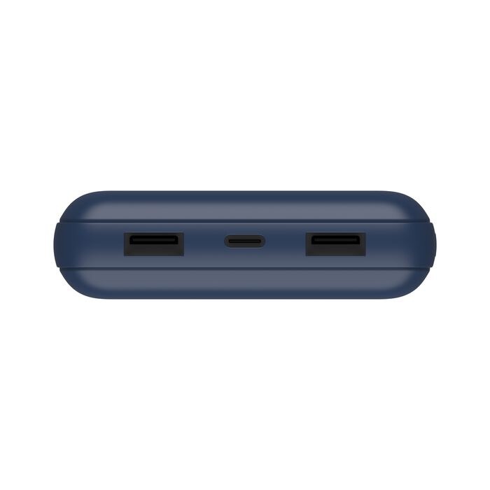 Belkin BoostCharge - Power bank - 20000 mAh Belkin 15 Watt 3 output connectors (USB, 24 pin USB-C) on cable: USB-C blue