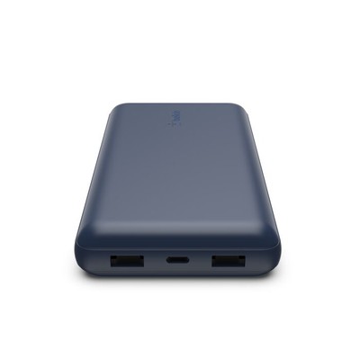 Belkin BoostCharge - Power bank - 20000 mAh Belkin 15 Watt 3 output connectors (USB, 24 pin USB-C) on cable: USB-C blue