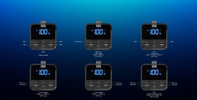 Klip Xtreme - Power bank - 24 pin USB-C Klip Xtreme 2 x 4 pin USB Type A / 3 x 24 pin USB-C Lithium polymer For Universal 100W 50.000mAh