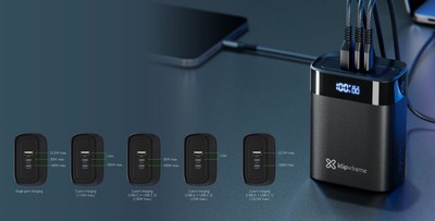 Klip Xtreme - Power bank - 24 pin USB-C Klip Xtreme 2 x 4 pin USB Type A / 3 x 24 pin USB-C Lithium polymer For Universal 140W 30.000mAh