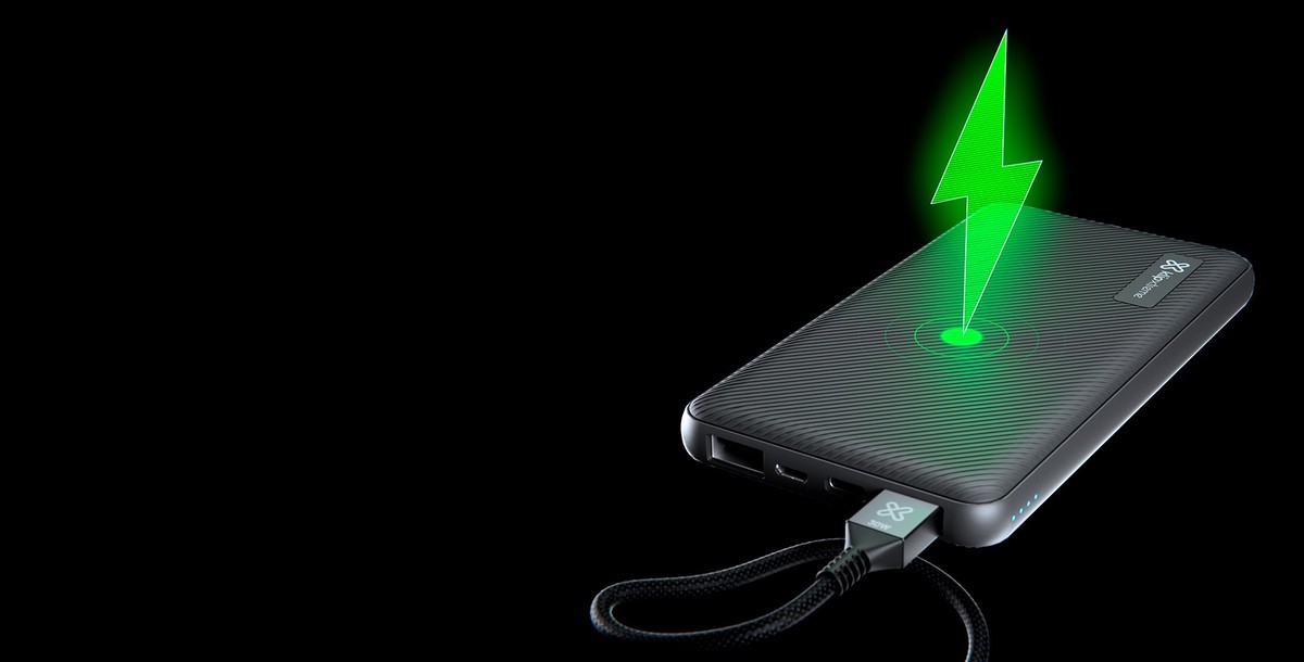 Klip Xtreme - Power bank - 24 pin USB-C / 5 pin Micro-USB Type B Klip Xtreme 24 pin USB-C / 2 x 4 pin USB Type A Lithium polymer For Smartphones 10.000 mAh