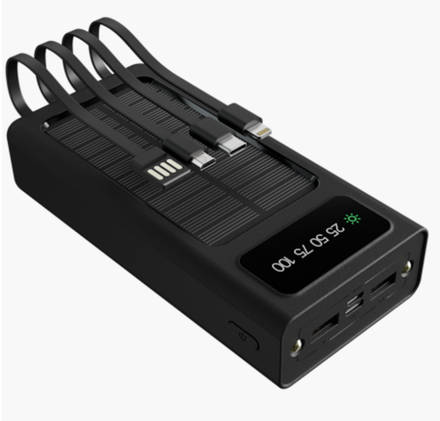 Xtech XPB-200 - Solar Power Bank - 24 pin USB-C / 4 pin USB Type A / 5 pin Micro-USB Type A Xtech 24 pin USB-C / 4 pin USB Type A / 5 pin Micro-USB Type A Lithium ion polymer For Universal built-in charg cables20,000mAh