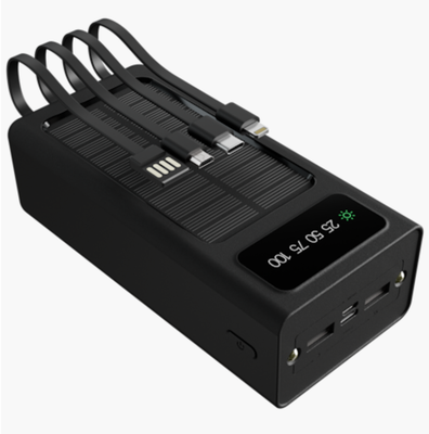 Xtech XPB-300 - Solar Power Bank - 24 pin USB-C / 4 pin USB Type A / 5 pin Micro-USB Type A Xtech 24 pin USB-C / 4 pin USB Type A / 5 pin Micro-USB Type A Lithium ion polymer For Universal built-in charg cables30,000mAh