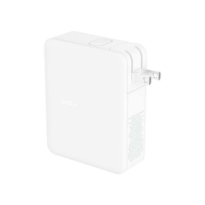 Belkin - Power adapter - GaN technology Belkin 140 Watt Fast Charge, Power Delivery 3.1 4 output connectors (3 x USB-C, USB) white