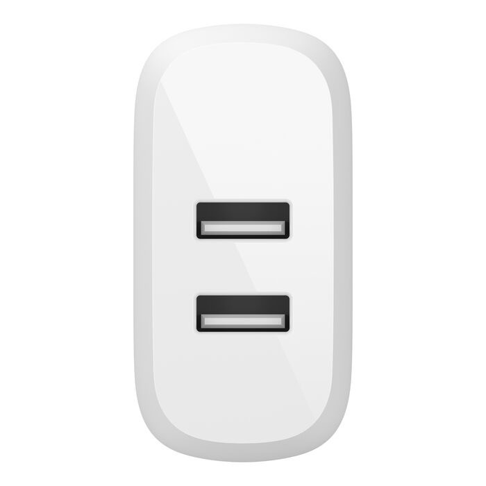 Belkin BoostCharge Pro - Power adapter - PPS technology Belkin 60 Watt 2.7 A Fast Charge, Power Delivery 3.1 2 output connectors (2 x USB-C) white