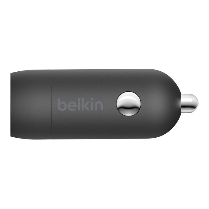 Belkin BoostCharge - Car power adapter - 30 Watt Belkin 3 A Fast Charge, Power Delivery 3.1 (24 pin USB-C) black