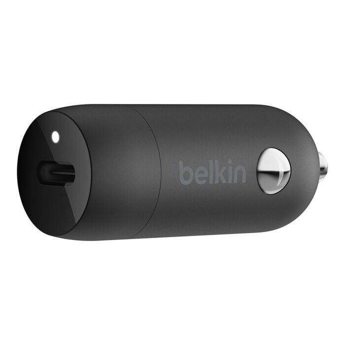 Belkin BoostCharge - Car power adapter - 30 Watt Belkin 3 A Fast Charge, Power Delivery 3.1 (24 pin USB-C) black