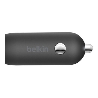 Belkin BoostCharge - Car power adapter - 30 Watt Belkin 3 A Fast Charge, Power Delivery 3.1 (24 pin USB-C) black