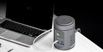 Klip Xtreme - Charging stand / battery charger - 65 Watt Klip Xtreme Power DC Nema Cellular phone / Laptop / Macbooks / Notebook / Tablet Wireless For Smartphones 7 in 1 Charger Station
