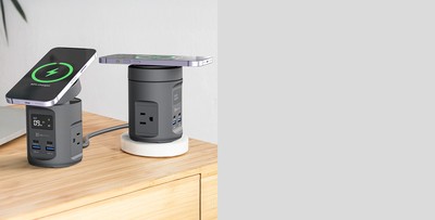 Klip Xtreme - Charging stand / battery charger - 65 Watt Klip Xtreme Power DC Nema Cellular phone / Laptop / Macbooks / Notebook / Tablet Wireless For Smartphones 7 in 1 Charger Station