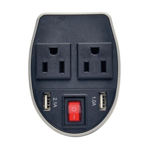 Eaton Tripp Lite Series Car Inverter Cup Holder 200W 12V DC to 120V AC 2 USB Charging Ports 2 Outlets - DC to AC power inverter + battery charger - 12 V Eaton 200 Watt output connectors: 2