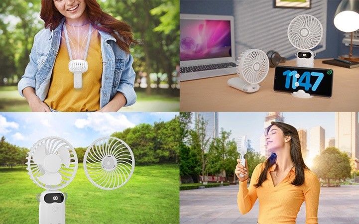Xtech XTA-900 - Cooling fan - 6-Speed Rechargeable Mini Fan
