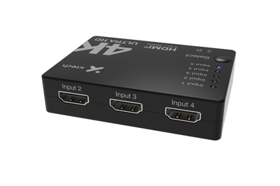 Xtech - 5-port to 1 HDMI switch - 4KUHD w remote control XHA-430