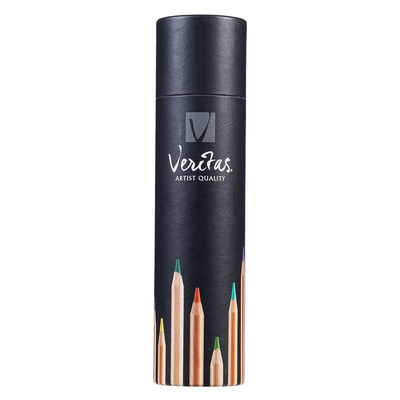 Color Pencils -'Veritas'  - Set of 24 in Cylinder Tube Storage