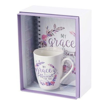 Gift Set - Mixed - My Grace is Sufficient for You - Journal and Mug - Boxed