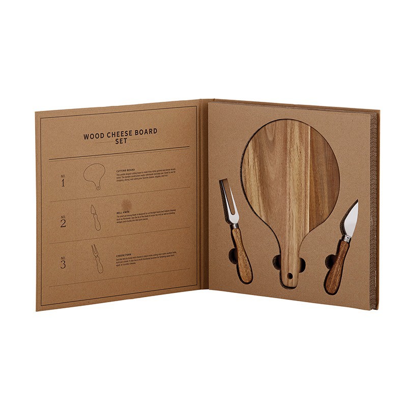 Gift Set - Cheese Board & Accessories - Acacia Wood