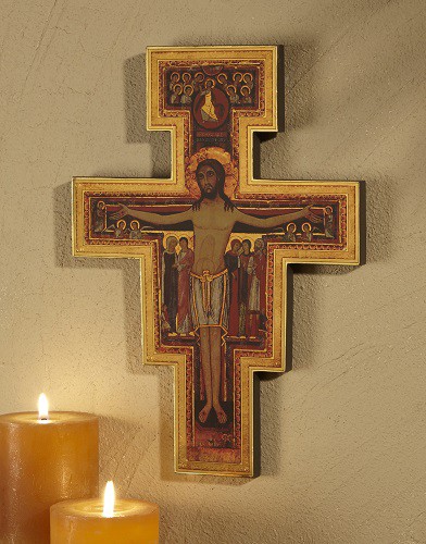 Crucifix  |  San Damiano Crucifix   | 12" Wall  |  by Marco Sevelli Florentine | Available by Order