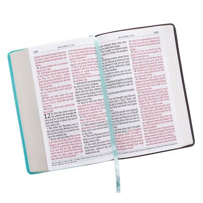 Bible - King James Version - Giant Print - Turquoise & Brown