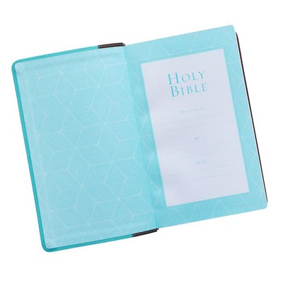 Bible - King James Version - Giant Print - Turquoise & Brown