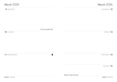 2026 Diary Planner  - Black Gibson Guitar  - Luxury Pocket  - Week to View