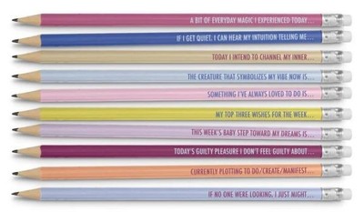 Pencils -| Set of 10 -| Intuitive Journaling   |  Wishes Secrets &  Dreams  | All Sold - Available to order