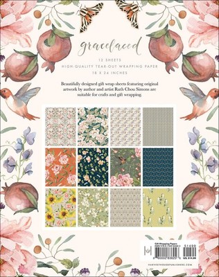Gift Wrap Book | Wrapping Paper with Matching Gift Tags | by Ruth C Simons | 12 Sheets of Exquisite Artwork