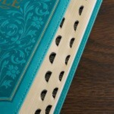 Bible - King James Version - Giant Print - Teal Floral - Faux Leather