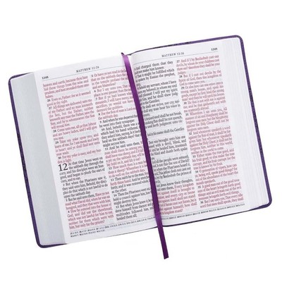 Bible - King James Version - Giant Print - Two-one Purple Floral - Faux Leather