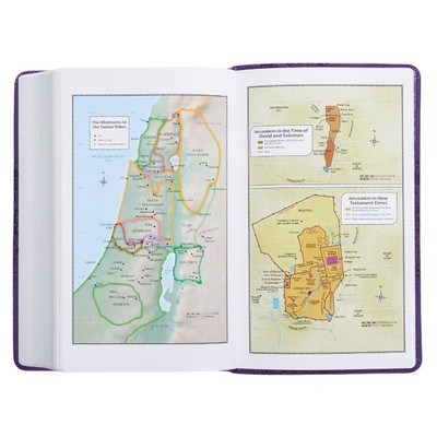 Bible - King James Version - Giant Print - Two-one Purple Floral - Faux Leather