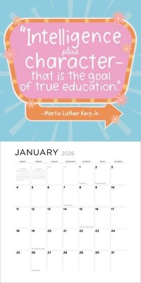 2026 Wall Calendar | Teaching Is a Work of Heart | Includes over 100 Stickers