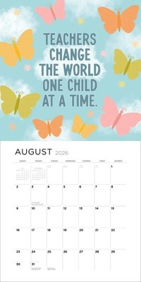 2026 Wall Calendar | Teaching Is a Work of Heart | Includes over 100 Stickers