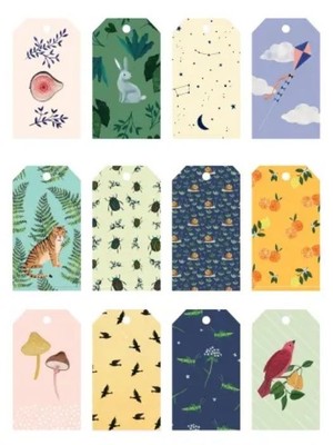 Gift Wrap Book  | All Good Things Wild and Free | Wrapping Paper with Matching Gift Tags | 12 Sheets of Exquisite Artwork