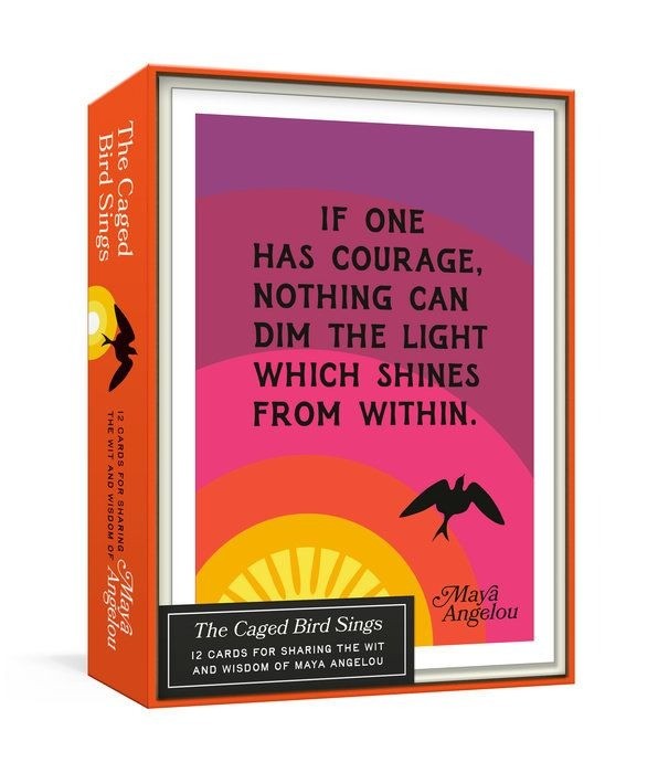 Note Cards | The Caged Bird Sing  | 12 Cards for Sharing the Wit and Wisdom of Maya Angelou  | Maya Angelou