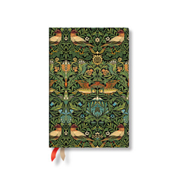 2026 Planner Diary  |  Paperblanks  |  William Morris Birds  |  Mini Size  |  Horizontal  |  Softcover  | 2 available