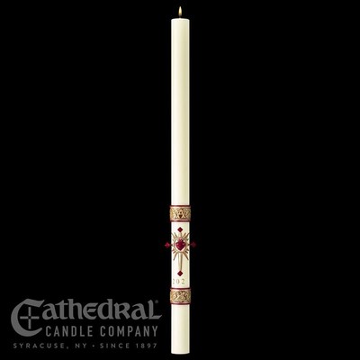 Paschal Candle  |  Sacred Heart  |  51% Beeswax |  Availble by Order