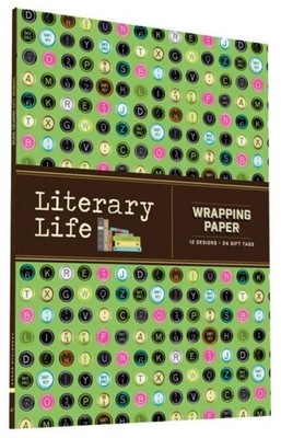 Gift Wrap Book  |  Literary Life  | Wrapping Paper with 24 Matching Gift Tags | 12 Sheets of Exquisite Artwork