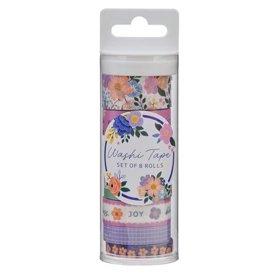 Washi Tape  |  Set of 8 Non-toxic  |  Bloom with Joy