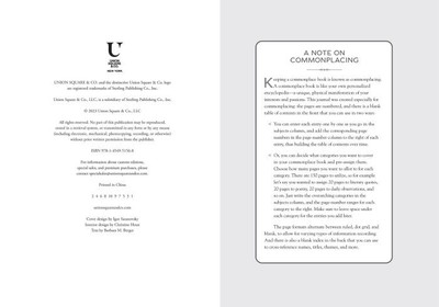 The Commonplace Book   |  A Knowledge Journal  |  by Union Square