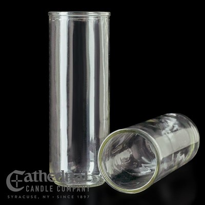 Candles : Inserta-Lite Set |  Clear 7- Day  |  Candle  & Clear Glass Re-usable Vase/Candle Holder