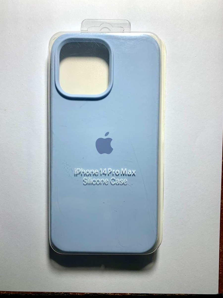 SILICONE CASE IPHONE 14 PRO MAX CELESTE PASTEL