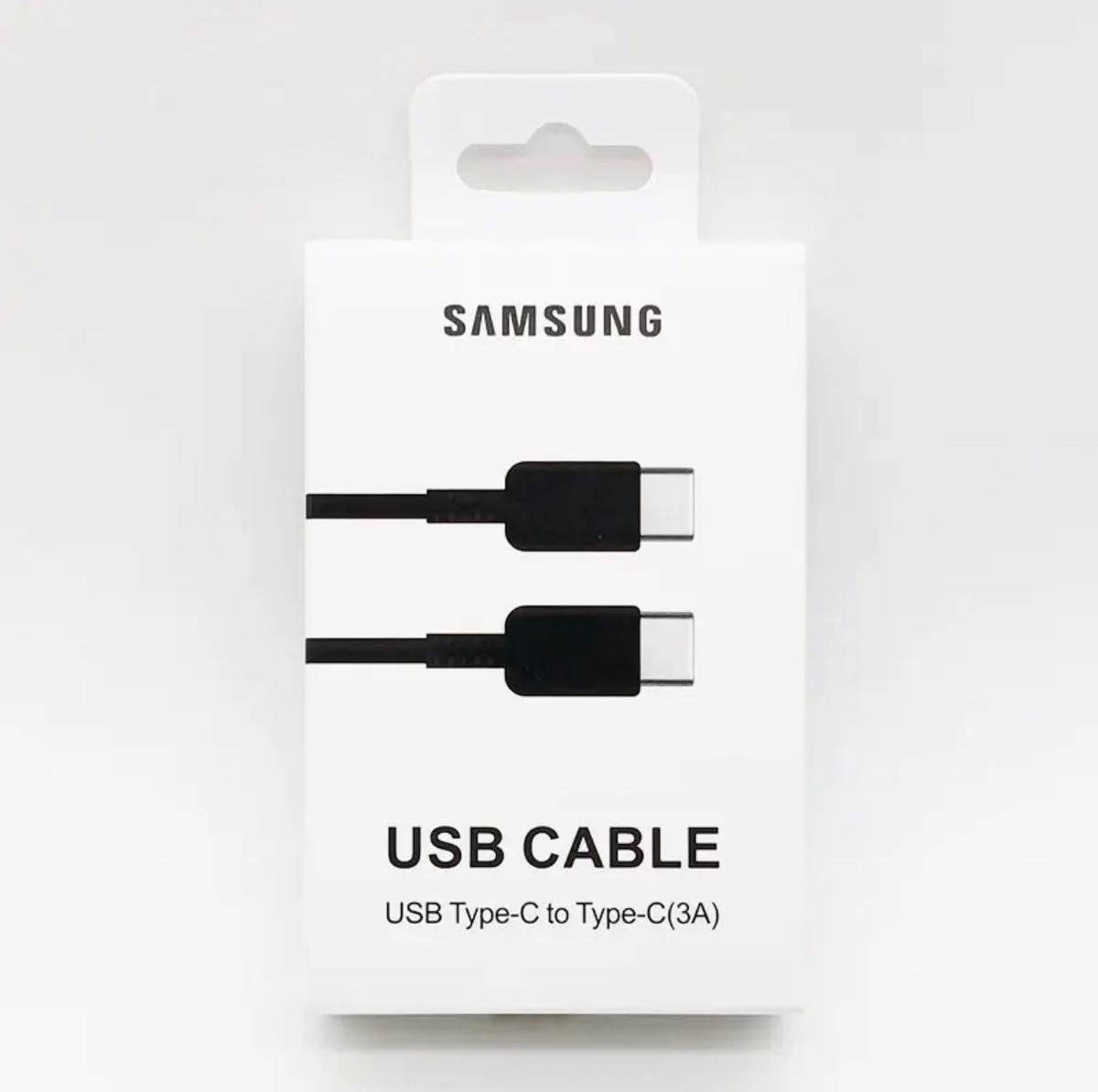 CABLE SAMSUNG USB TIPO-C A TIPO -C (3A)  SUPER CARGA RAPIDA NEGRO