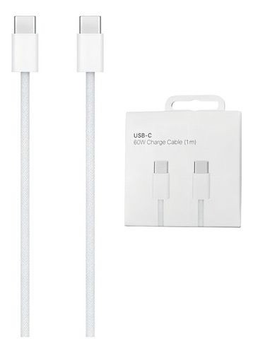 CABLE MALLA APPLE  USB-C A USB-C 1M BLANCO