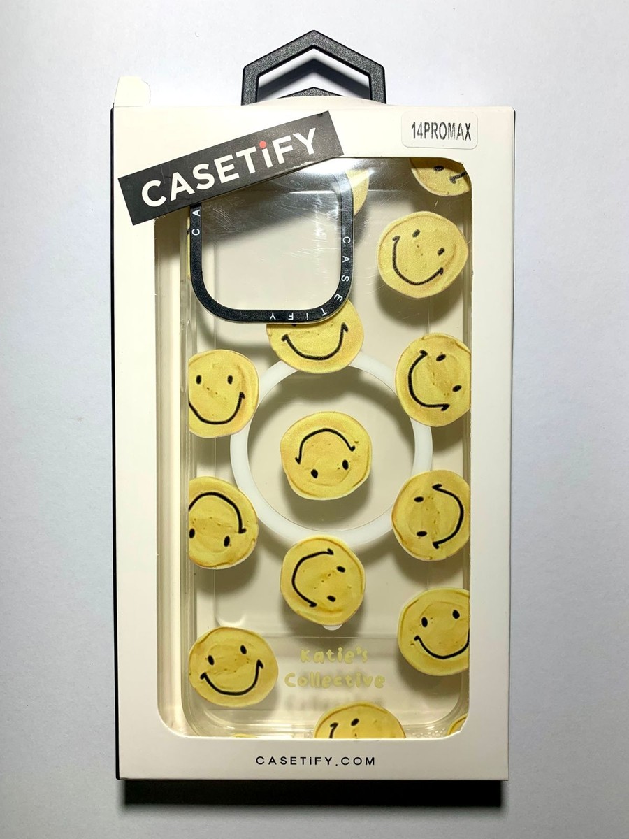 COVER MAGSAFE CASETIFY IPHONE 14 PRO MAX CARITA FELIZ AMARILLA