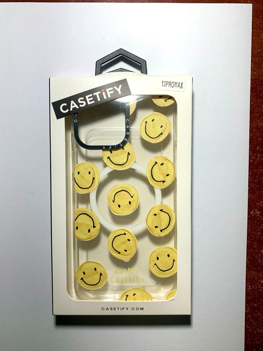 COVER MAGSAFE CASETIFY IPHONE 13 PRO MAX CARITA FELIZ AMARILLA