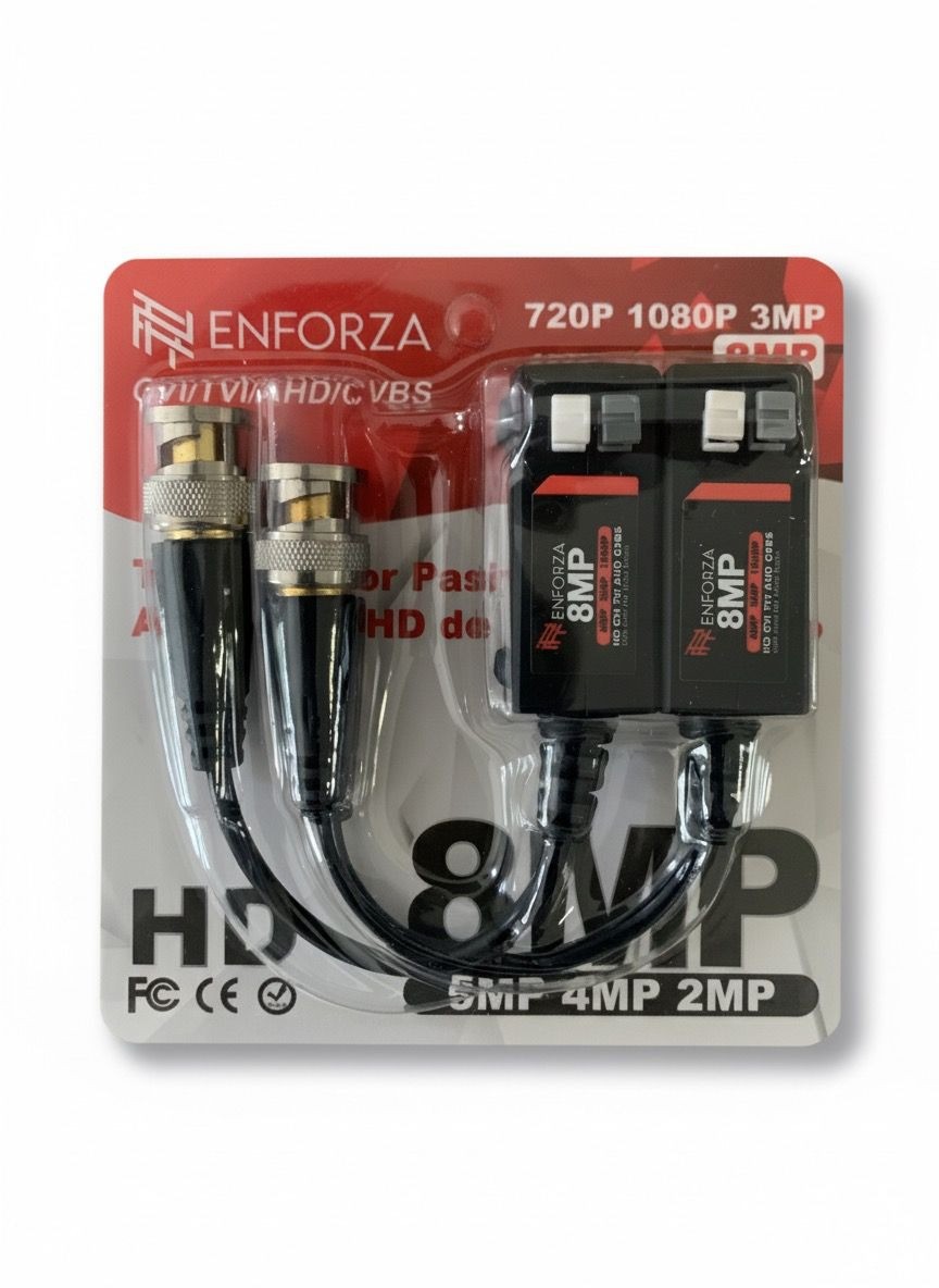 VIDEO BALUN PASIVO TVI CAT5E/6/6A 4K MOD.UV-CA10